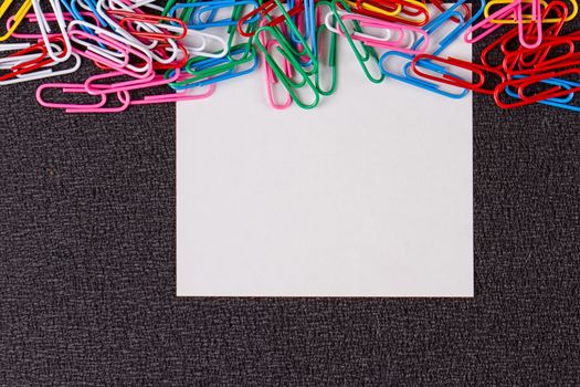 Empty paper s. paper note for add text message with magnet clip.