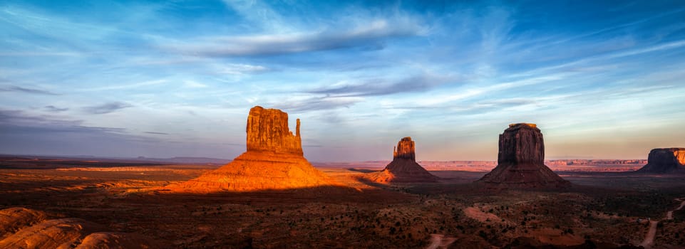 Sun Fading Over Monument Valley