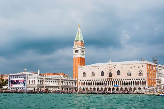 The basilica, the campanile and the Doge's Palace on St. Mark's Square in Venice