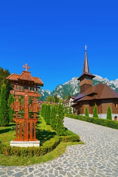 Monastery in Busteni near the Caraiman Mountains, Romania