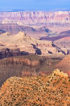 South rim of Grand Canyon in Arizona USA