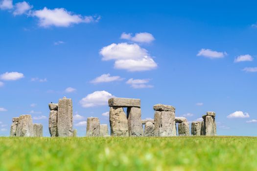 Landscape of Stonehenge England United Kingdom, UNESCO World heritage Site.