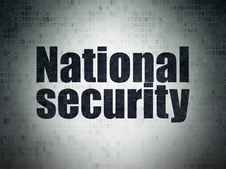 Privacy concept: Painted black word National Security on Digital Data Paper background