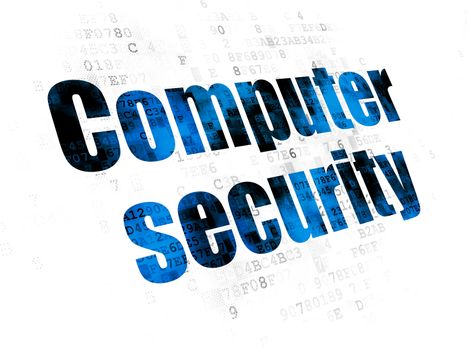 Safety concept: Pixelated blue text Computer Security on Digital background