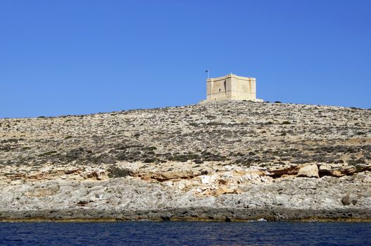 Saint Mary tower located in Comino island, Malta