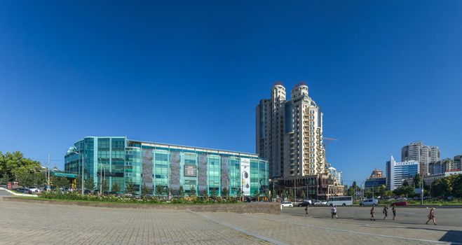 ODESSA, UKRAINE - 08.14.2018. April 10 Square panoramic view