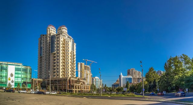 ODESSA, UKRAINE - 08.14.2018. April 10 Square panoramic view