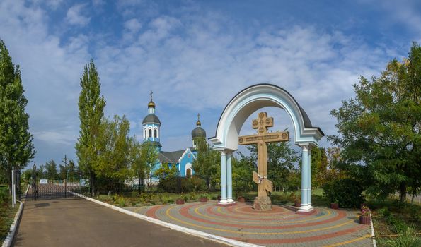 Yuzhne, Ukraine - 09.03.2018. Holy Vvedensky Church  in Yuzhny,  port city in Odessa province of Ukraine on the country's Black Sea coast.