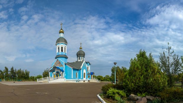 Yuzhne, Ukraine - 09.03.2018. Holy Vvedensky Church  in Yuzhny,  port city in Odessa province of Ukraine on the country's Black Sea coast.