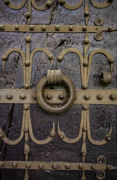 Old wooden door, security detail