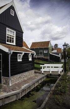 Old Dutch houses, detail of tourism in Europe