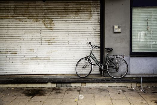 Typical bicycle in Holland, detail of transport, sport and ecology, tourism