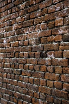 Old mud brick wall, detail of history and ancient