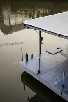 Small dock for boats, detail of water transport