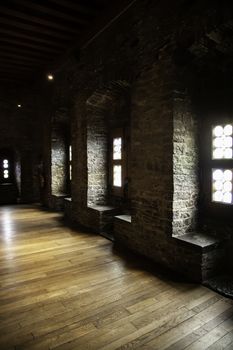 Interior of an old historical building, detail of ancient and history