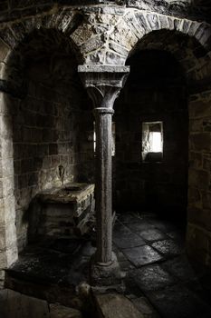 Interior of an old historical building, detail of ancient and history