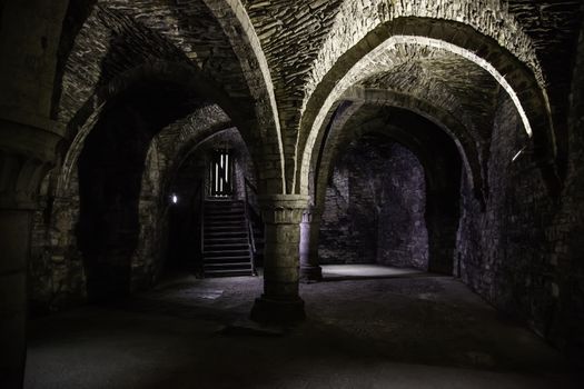 Interior of an old historical building, detail of ancient and history