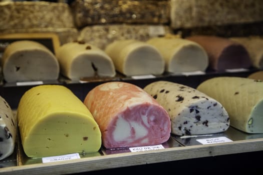 Typical Belgian artisan sweets, sugar dessert detail