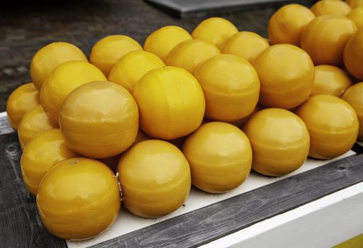 Artisan edam cheese, detail of Dutch cheese making