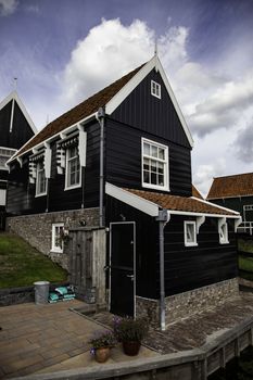 Old Dutch houses, detail of tourism in Europe