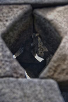 Image of sitting Buddha in Borobudur Temple, Jogjakarta, Indonesia