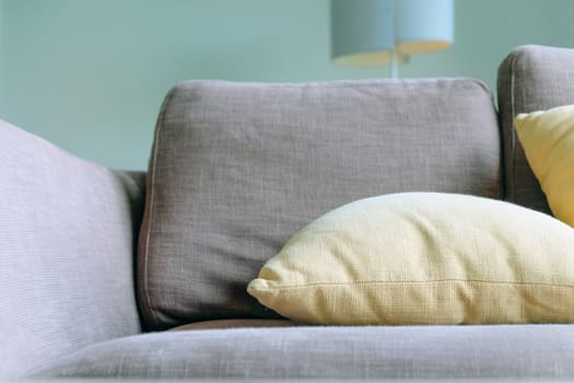 Detail of sofa in living room