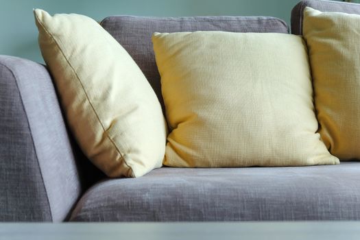Detail of sofa in living room