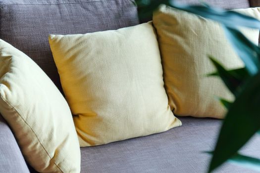 Detail of sofa in living room