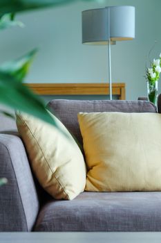 Detail of sofa in living room