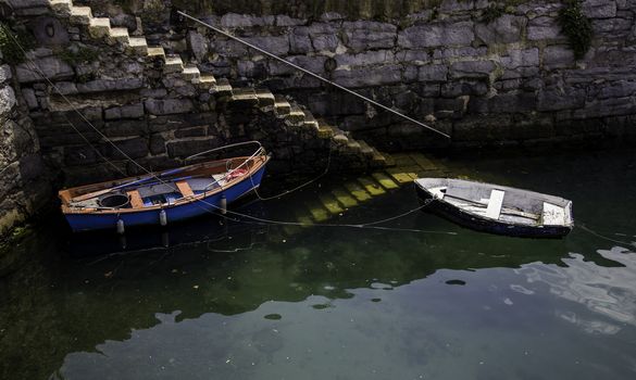 Old fishing boats, detail of maritime transport