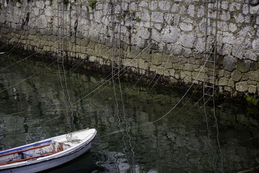 Old fishing boats, detail of maritime transport