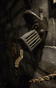 Medieval instrument of torture, detail of torture in the inquisition
