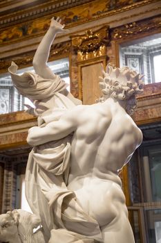 ROME, ITALY - AUGUST 24, 2018: Gian Lorenzo Bernini masterpiece, The Rape of Prosperina, dated 1622