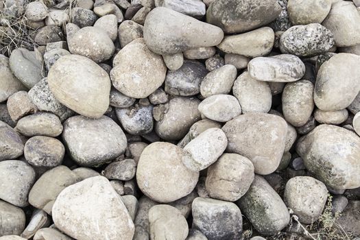 Stones on a path, detail of some stones in nature