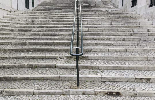 Ancient stairs of Lisbon, typical architecture detail