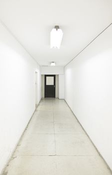 An old factory hall, detail of an old hall, inside