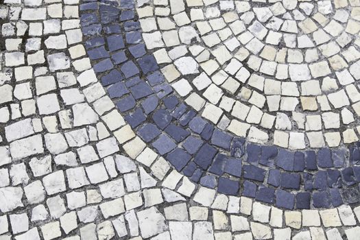 Mosaic floor, detail of a typical floor of the streets of Lisbon