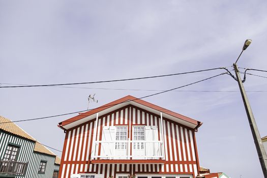 Detail of a typical facade of Aveiro, Portugal Typical decoration, architecture