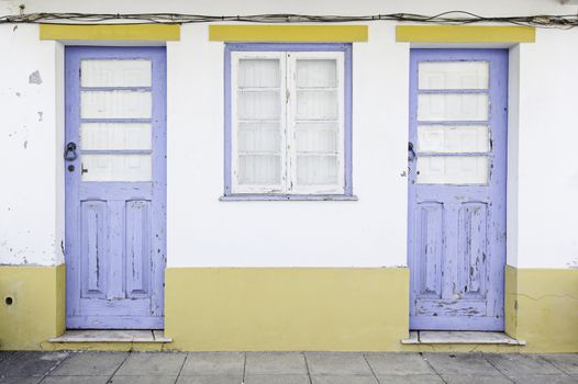 Detail of a typical facade of Aveiro, Portugal Typical decoration, architecture
