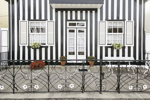 Detail of a typical facade of Aveiro, Portugal Typical decoration, architecture