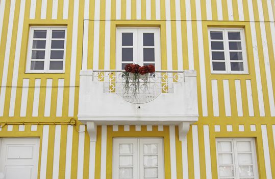 Detail of a typical facade of Aveiro, Portugal Typical decoration, architecture