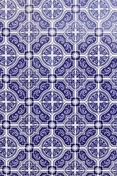 Typical decorative tiles, antique tiles detail Lisbon, art and decoration