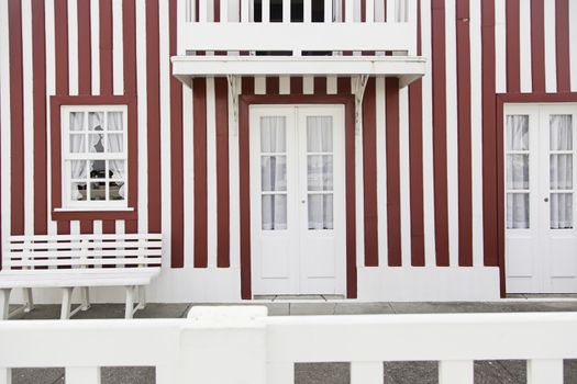 Detail of a typical facade of Aveiro, Portugal Typical decoration, architecture