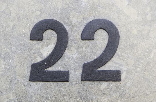 Number twenty two, detail of a couple number of information