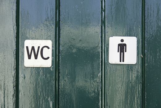 Wc signal, detail of an information signal, bathroom