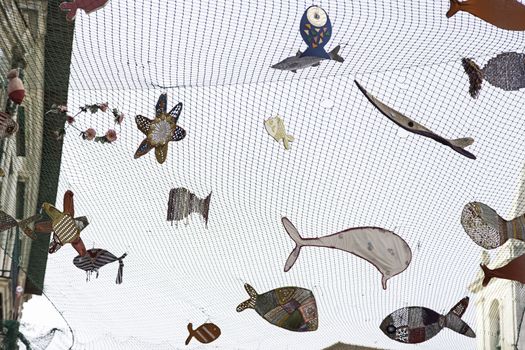 Decorating with fish, typical decoration of Aveiro, town of Portugal, tourism