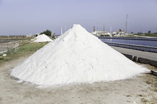Mountain natural salt, detail of a natural saline