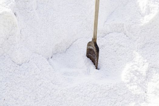Mountain natural salt, detail of a natural saline
