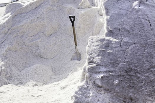 Mountain natural salt, detail of a natural saline