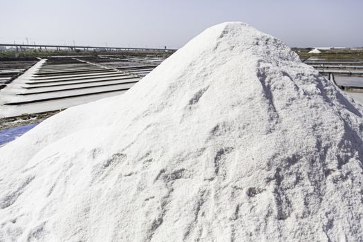 Mountain natural salt, detail of a natural saline